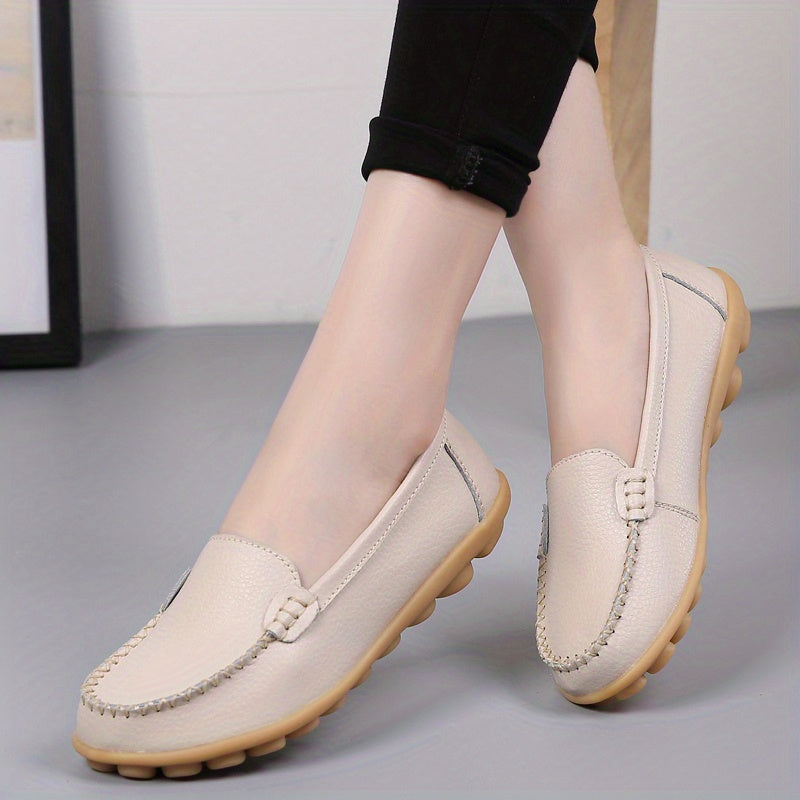 Women's Comfy Slip-On Solid Flat Shoes Soft Sole Non Slip Flats