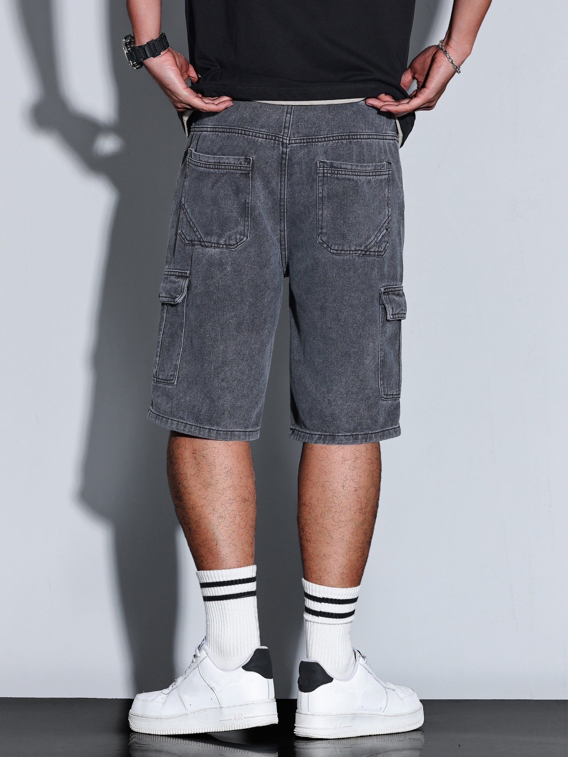 Men's Big Pockets Denim Shorts for Summer