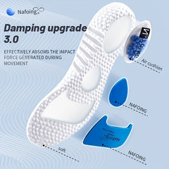 Sports Shock Absorption Insoles High Elastic Deodorant Running Sneaker Insoles