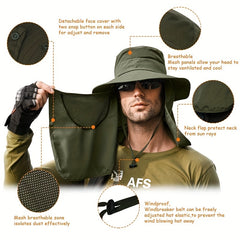Mesh Bucket Hat Summer Quick-drying Sun Mask Hat