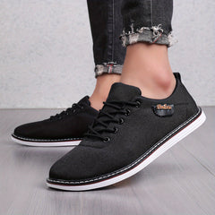 Men's Lace-up Canvas Sneakers Casual Walking Shoes