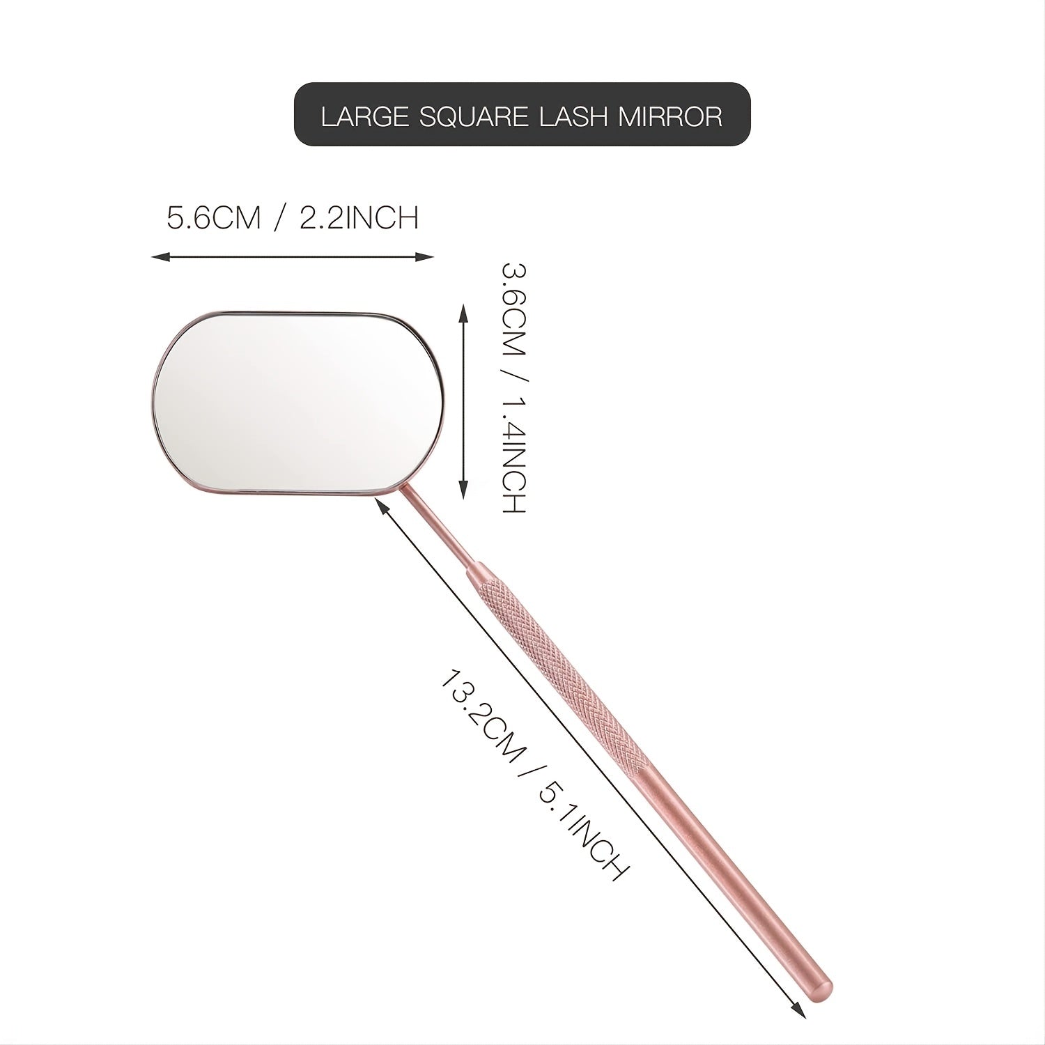 Large Makeup Mirror Eyelash Extension Checking Stainless Steel Eyelash Mirror
