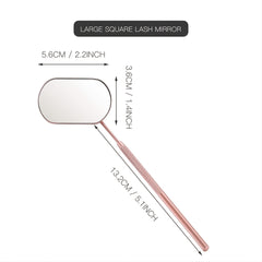 Large Makeup Mirror Eyelash Extension Checking Stainless Steel Eyelash Mirror