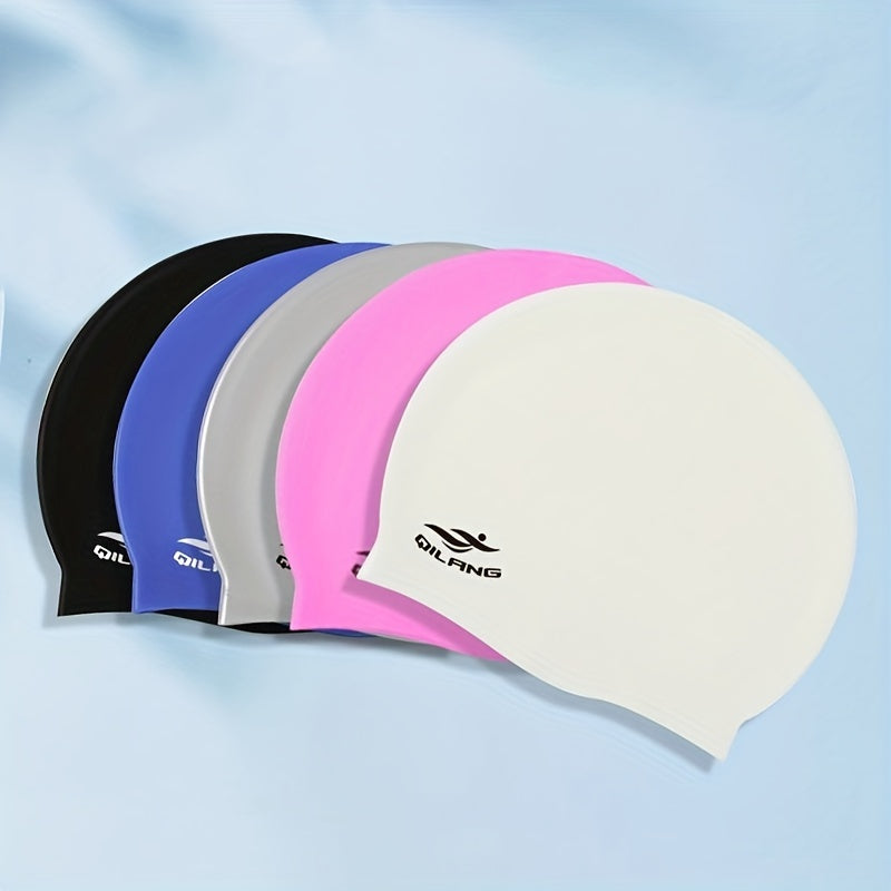 Silicone Swimming Cap Waterproof Adult Kids Durable Ear Protection