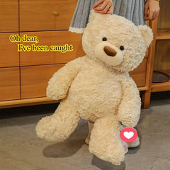 17 72in Plush Teddy Bear Soft Beige Curly Fluffy Fur Lovely Look