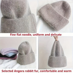 Solid Beanie Hats For Women Men Winter Knitted Warm Hats Sun Protection Hat