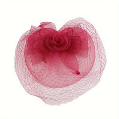 Retro Flower Mesh Hairpin for Ladies Tea Party Wedding Hair Accessories
