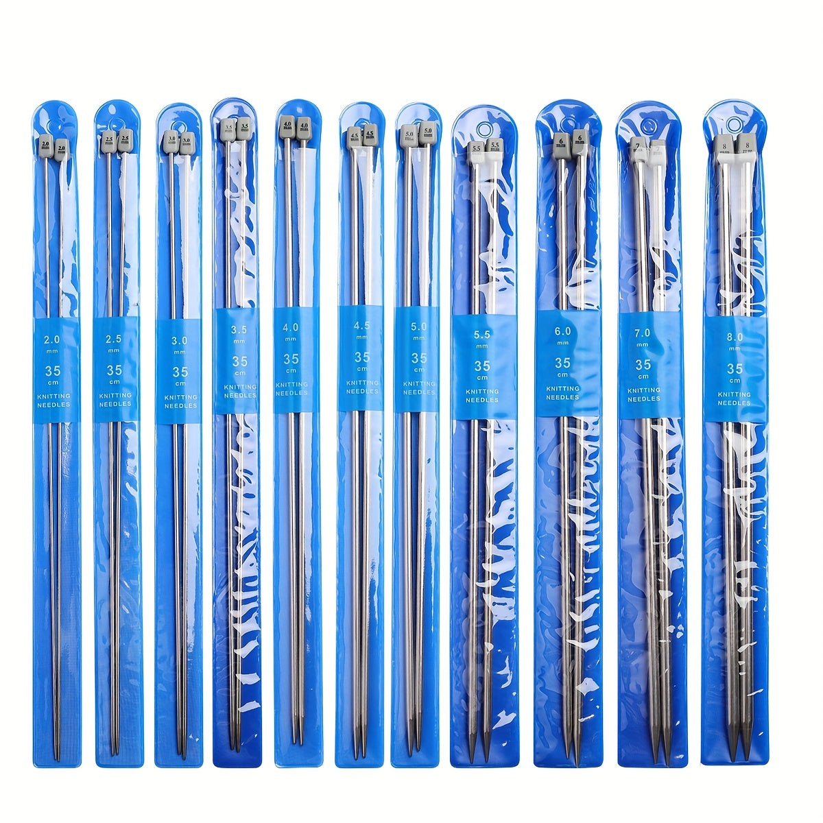 22pcs Stainless Steel Sweater Needles Set For DIY Knitting Supplies