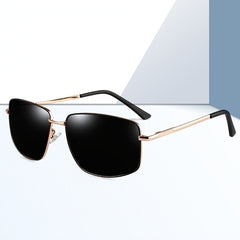 ANNBRU Rectangular Polarized Sunglasses For Men Retro Pilot Shades UV400