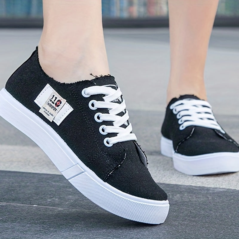 Women's Lace Up Canvas Low Top Sneakers