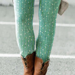 Print Skinny Leggings Elastic Waist Stretchy Leggings Women's Clothing