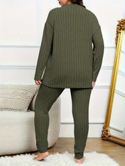 Ribbed Knit Top & Leggings Lounge Set