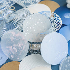Moon Series Round Paper Light Retro Salt Tied Lace Hand Account Decorative