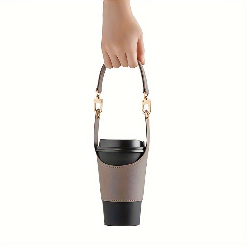PU Leather Coffee Cup Cover Hand Sleeve Anti-scalding Portable Holder