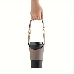 PU Leather Coffee Cup Cover Hand Sleeve Anti-scalding Portable Holder