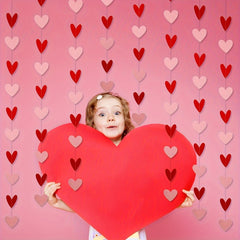 Heart Banner Hanging Garland Wedding Wall Decor Love Flower