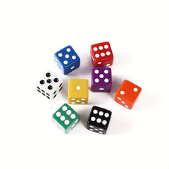 Acrylic Dice Set 16mm 10 Colors 100/50/10 Pieces Board Dice Games Velvet Bag