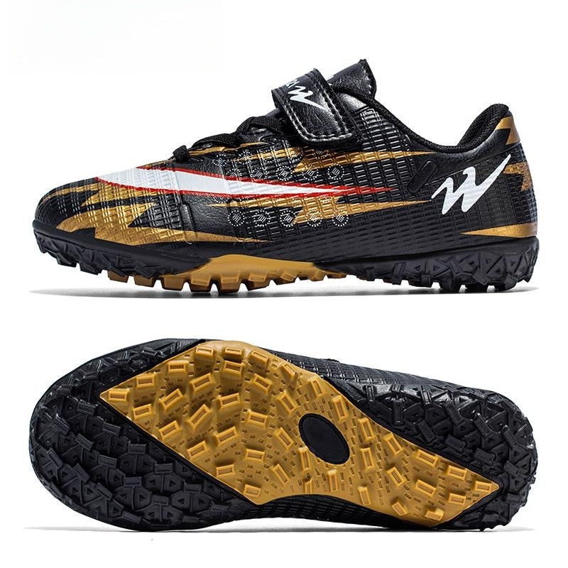 Boy's Hook And Loop Turf Soccer Cleats - Anti skid TF Football Boots