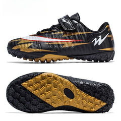 Boy's Hook And Loop Turf Soccer Cleats - Anti skid TF Football Boots