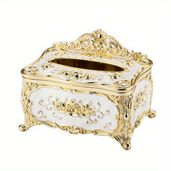 Rose Crown Tissue Box Holder for Home Living Room Hotel Bar Toilet Bath