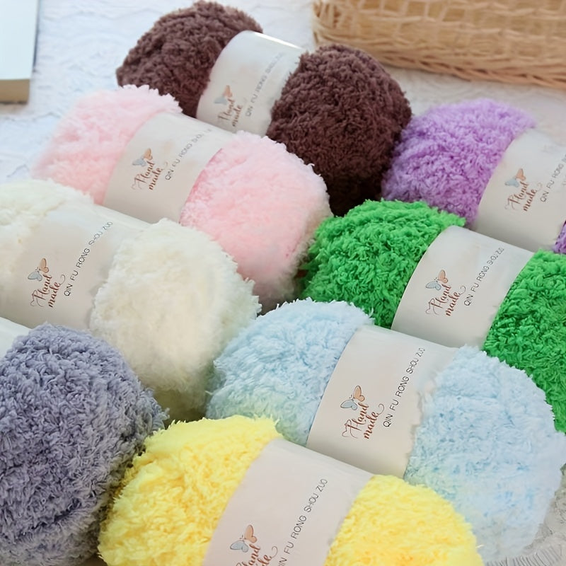 Soft Hand Knitting Yarn DIY Velvet Coral Yarn 3plys 35m 50g