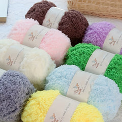 Soft Hand Knitting Yarn DIY Velvet Coral Yarn 3plys 35m 50g