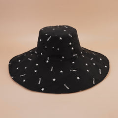 Sunscreen Bucket Hat Reversible UV Protection Fisherman Cap Star Print