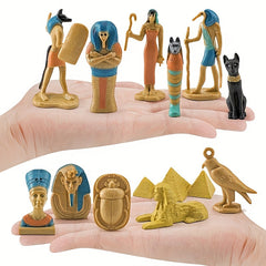 Ancient Egyptian Mummy Box Queen Leopard Pyramid Lion Decoration
