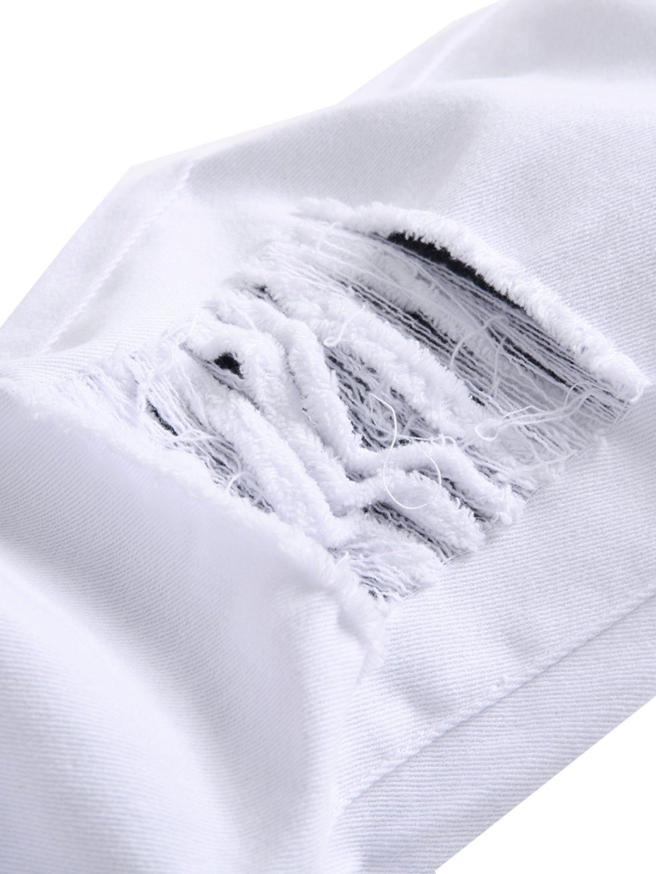 Mens Ripped Slim Fit Cotton Jeans
