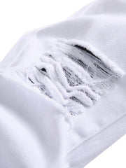 Mens Ripped Slim Fit Cotton Jeans