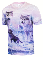 Men's 3D Digital Print Summer T Shirt Casual Loose Fit