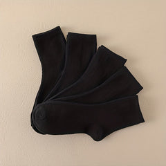 5 Pairs Crew Socks Comfy & Breathable Women's Mid Tube Stockings