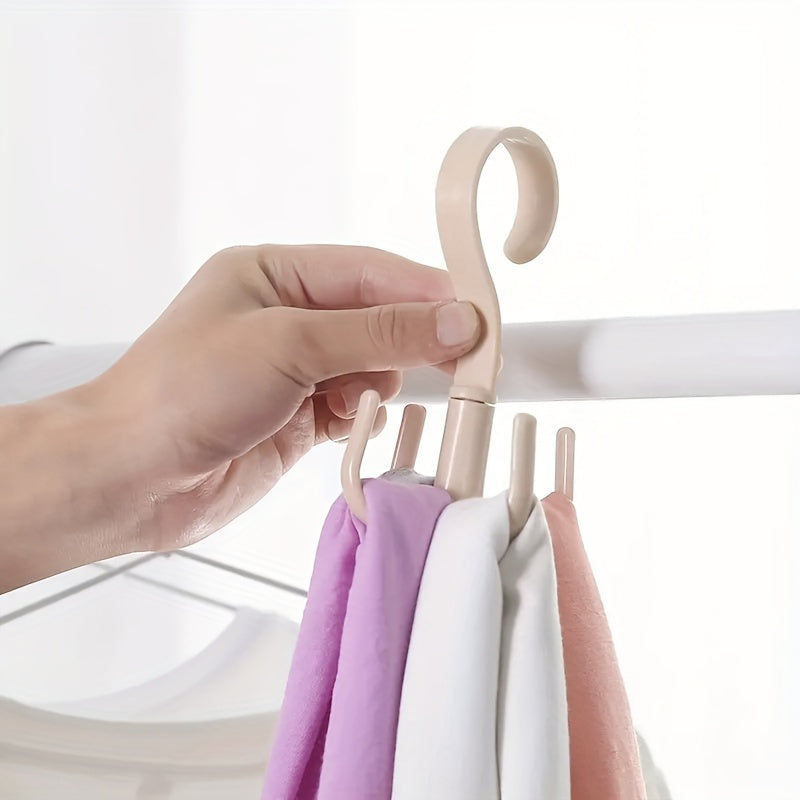 2pcs Rotated Hanger Hooks Wardrobe Clothes Rack Organizer Bag Shoes Belt Scarf