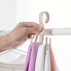 2pcs Rotated Hanger Hooks Wardrobe Clothes Rack Organizer Bag Shoes Belt Scarf