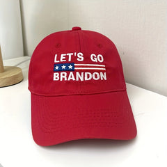 Red Baseball Cap Unisex Adjustable Dad Hat Patriotic Independence Golf Sun Hat