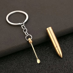 Mini Bullet Ear Spoon 2-in-1 Whistle Backpack Keychain