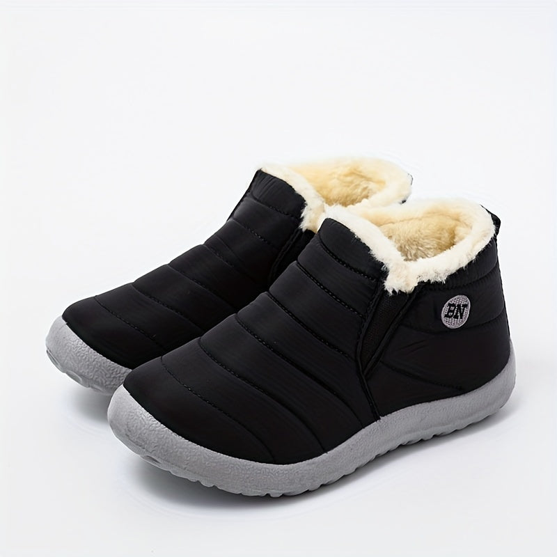 Women's Waterproof Faux Fur Lined Ankle Boots