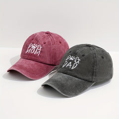2pcs Mens Embroidered Baseball Cap Cartoon Sun Hat For Outdoor