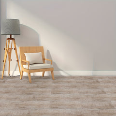 10pcs Grey Peel & Stick Floor Tiles 0.6mm PVC Flooring Waterproof for Bathroom
