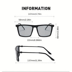 Men's Polarized Square Sunglasses UV400 Night Vision Glasses