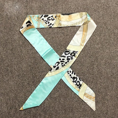 Horse Print Skinny Scarf Neck Tie Hair Ribbon Women Bag Wrap