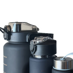 3pcs Portable Motivational Water Bottles with Scale for Outdoor Activities
