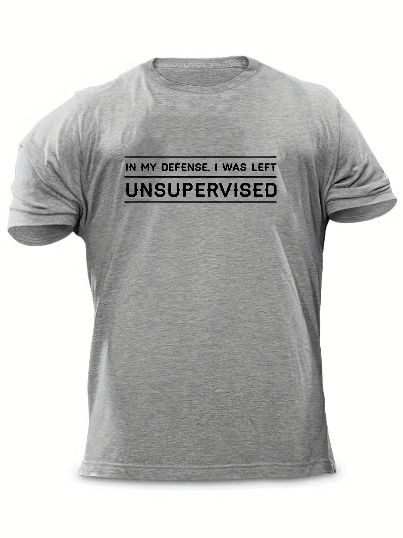 Left Unsupervised Men's Letter Print T-shirt for Summer Outdoor