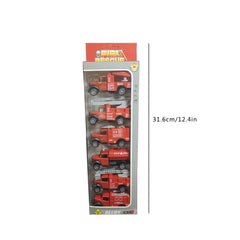 6pcs Kids Toy Cars Pull Back Fire Engine Model Boys Inertia Car