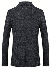 Men's Tweed Pattern Lapel Sports Coat Spring Fall