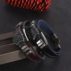 Punk Retro Faux Leather Bracelet