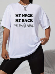 Casual Sports T Shirts Crew Neck Short Sleeve Tee Women's Summer Tops
