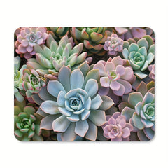 Succulents Mouse Pad Anti Slip Rubber Base Wireless Mouse Pads