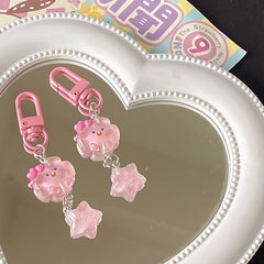 Cartoon Cloud Keychain Pendant for Car Keys Backpacks Wallets