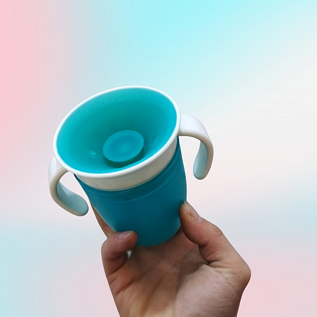 240ml Leakproof Straw Cup with Double Handle